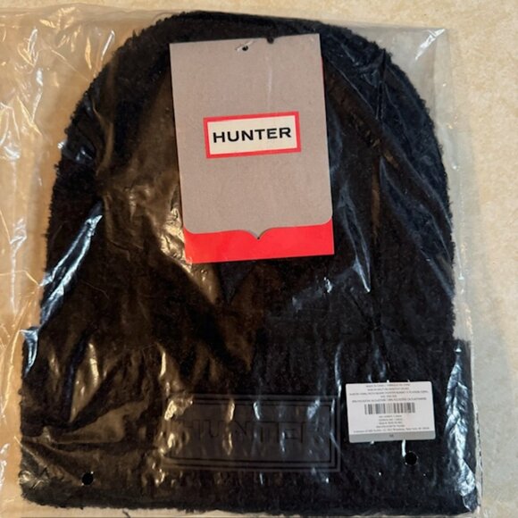NWT HUNTER Black Tonal Patch Beanie Hat Unisex main image 7
